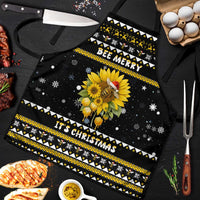 Bee Merry Its Time Christmas Apron Xmas Holiday Patterns - Wonder Print Shop