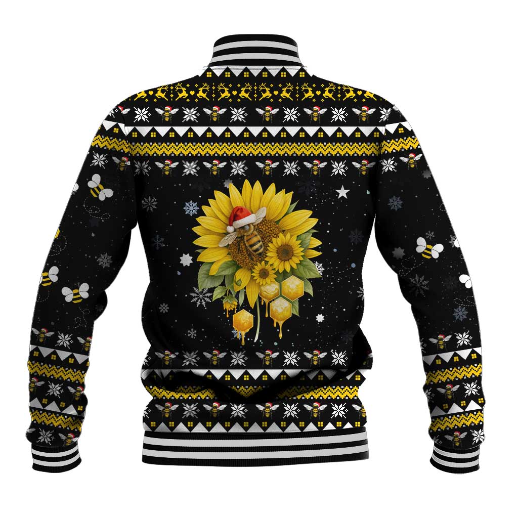 Bee Merry Its Time Christmas Baseball Jacket Xmas Holiday Patterns - Wonder Print Shop
