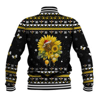 Bee Merry Its Time Christmas Baseball Jacket Xmas Holiday Patterns - Wonder Print Shop