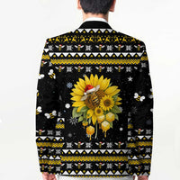 Bee Merry Its Time Christmas Blazer Xmas Holiday Patterns - Wonder Print Shop