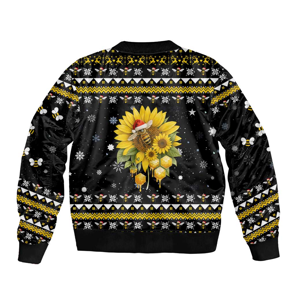 Bee Merry Its Time Christmas Bomber Jacket Xmas Holiday Patterns - Wonder Print Shop
