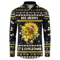 Bee Merry Its Time Christmas Button Sweatshirt Xmas Holiday Patterns - Wonder Print Shop