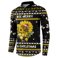 Bee Merry Its Time Christmas Button Sweatshirt Xmas Holiday Patterns - Wonder Print Shop