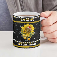 Bee Merry Its Time Christmas Ceramic Mug Xmas Holiday Patterns - Wonder Print Shop
