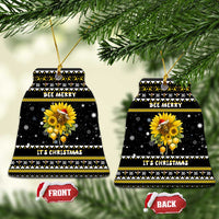 Bee Merry Its Time Christmas Ceramic Ornament Xmas Holiday Patterns - Wonder Print Shop
