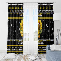 Bee Merry Its Time Christmas Window Curtain Xmas Holiday Patterns - Wonder Print Shop