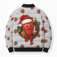 Berry ChristmasYall Christmas Bomber Puffer Jacket Xmas Holiday Patterns - Wonder Print Shop