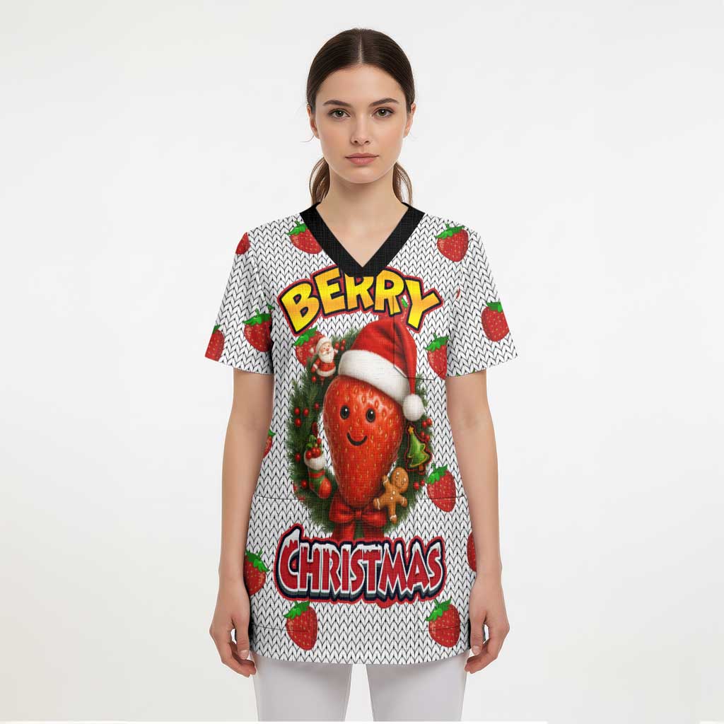 Berry ChristmasYall Christmas Scrub Top Xmas Holiday Patterns - Wonder Print Shop