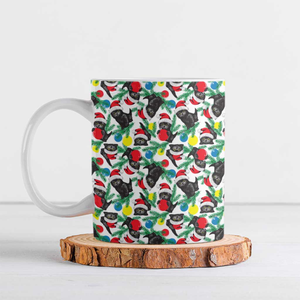 Black Cat Christmas Christmas Ceramic Mug Xmas Holiday Patterns - Wonder Print Shop