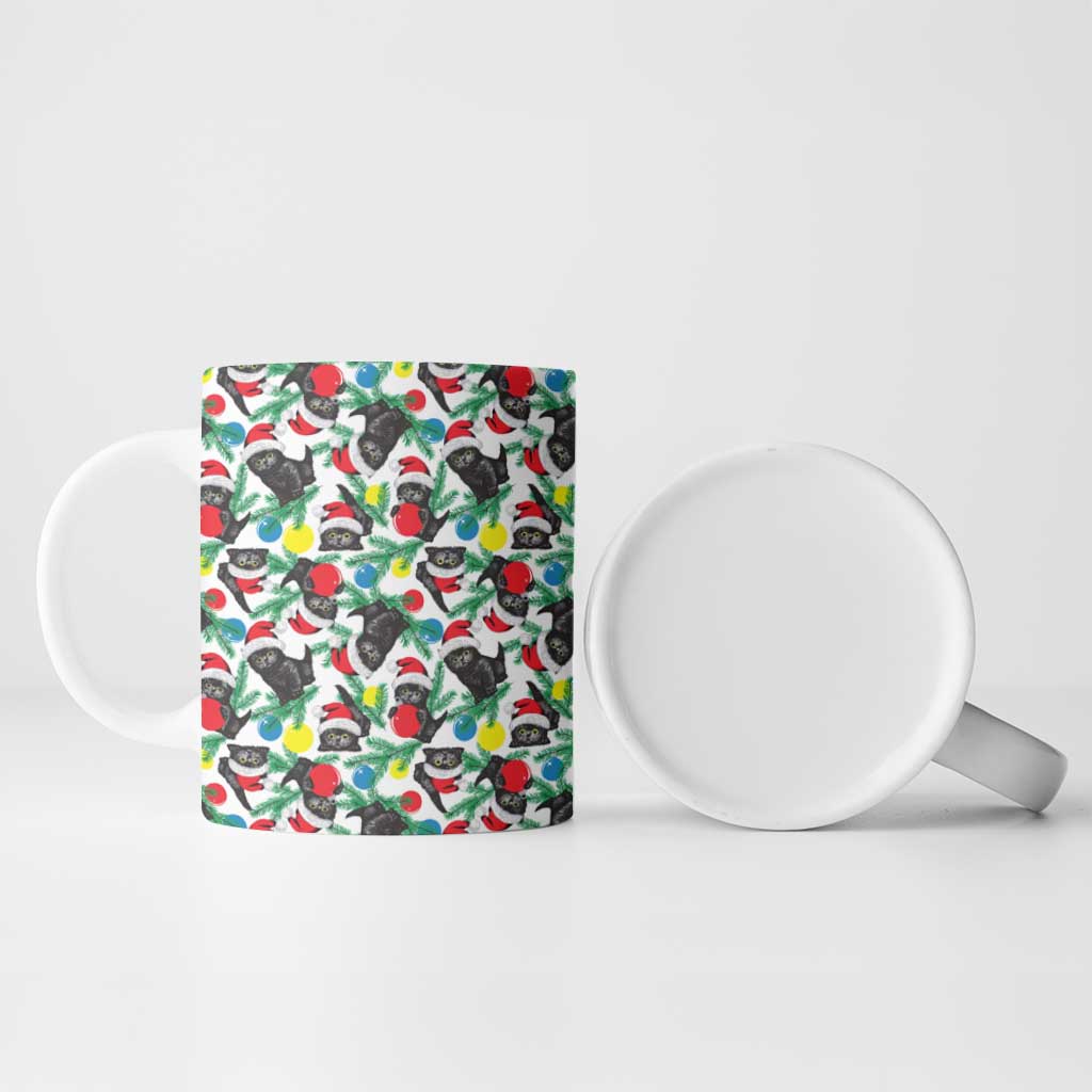 Black Cat Christmas Christmas Ceramic Mug Xmas Holiday Patterns - Wonder Print Shop