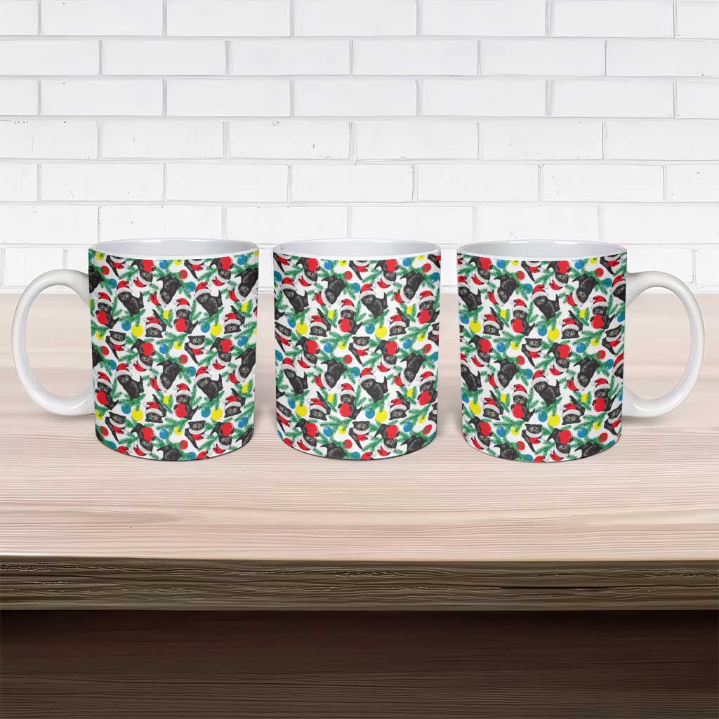Black Cat Christmas Christmas Ceramic Mug Xmas Holiday Patterns - Wonder Print Shop