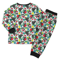 Black Cat Christmas Christmas Pajama Set Xmas Holiday Patterns - Wonder Print Shop