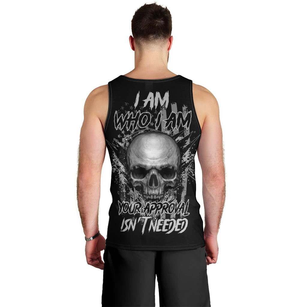 I Am Who I Am Skull Men Tank Top - Wonder Print Shop