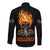 Dilligaf Flame Skull With G Long Sleeve Button Shirt - Wonder Print Shop