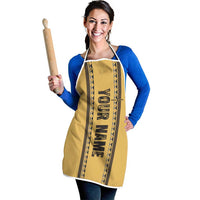Custom Retro Bowling Apron with Diamond Stripe Pattern North Bowl Logo - Wonder Print Shop