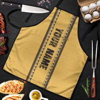 Custom Retro Bowling Apron with Diamond Stripe Pattern North Bowl Logo - Wonder Print Shop