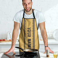 Custom Retro Bowling Apron with Diamond Stripe Pattern North Bowl Logo - Wonder Print Shop
