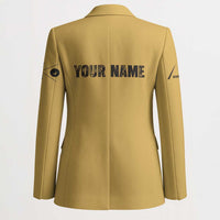 Custom Retro Bowling Blazer with Diamond Stripe Pattern North Bowl Logo - Wonder Print Shop