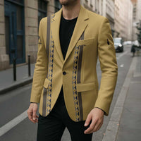 Custom Retro Bowling Blazer with Diamond Stripe Pattern North Bowl Logo - Wonder Print Shop
