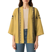 Custom Retro Bowling Kimono with Diamond Stripe Pattern North Bowl Logo - Wonder Print Shop
