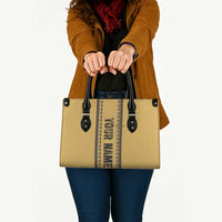 Custom Retro Bowling Leather Bag with Diamond Stripe Pattern North Bowl Logo - Wonder Print Shop