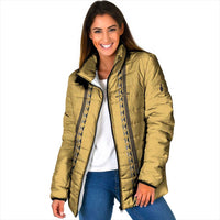 Custom Retro Bowling Padded Jacket with Diamond Stripe Pattern North Bowl Logo - Wonder Print Shop