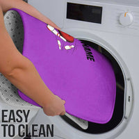 Personalized Purple Black Retro Bowling Bathroom Set with Cartoon Strike - Wonder Print Shop