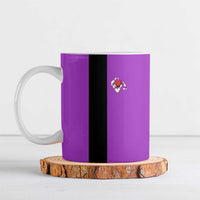 Personalized Purple Black Retro Bowling Ceramic Mug with Cartoon Strike - Wonder Print Shop