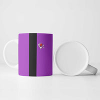 Personalized Purple Black Retro Bowling Ceramic Mug with Cartoon Strike - Wonder Print Shop