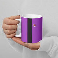 Personalized Purple Black Retro Bowling Ceramic Mug with Cartoon Strike - Wonder Print Shop