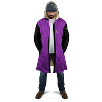 Personalized Purple Black Retro Bowling Cloak with Cartoon Strike - Wonder Print Shop