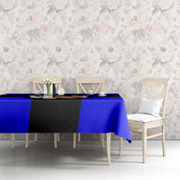 Custom Blue and Black Bowling Tablecloth with Exploding Strike Design Pin Graphics - Wonder Print Shop