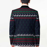 Santa Hole in One Christmas Blazer with Golf Clubs and Festive Pattern - Wonder Print Shop