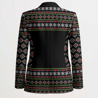 White and Red Christmas Wine Blazer with Festive Pattern and Holiday Cheer - Wonder Print Shop