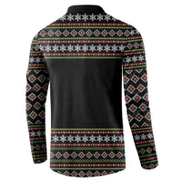 White and Red Christmas Wine Button Sweatshirt with Festive Pattern and Holiday Cheer - Wonder Print Shop