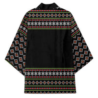 White and Red Christmas Wine Kimono with Festive Pattern and Holiday Cheer - Wonder Print Shop