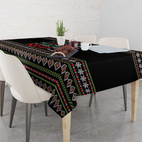 White and Red Christmas Wine Tablecloth with Festive Pattern and Holiday Cheer - Wonder Print Shop
