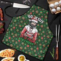 Go Jesus It's Your Birthday Christmas Apron with Presents and Festive Pattern - Wonder Print Shop