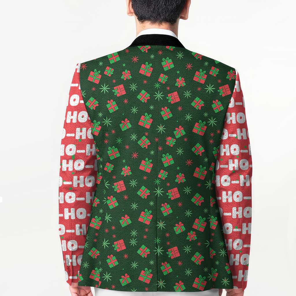 Go Jesus It's Your Birthday Christmas Blazer with Presents and Festive Pattern - Wonder Print Shop