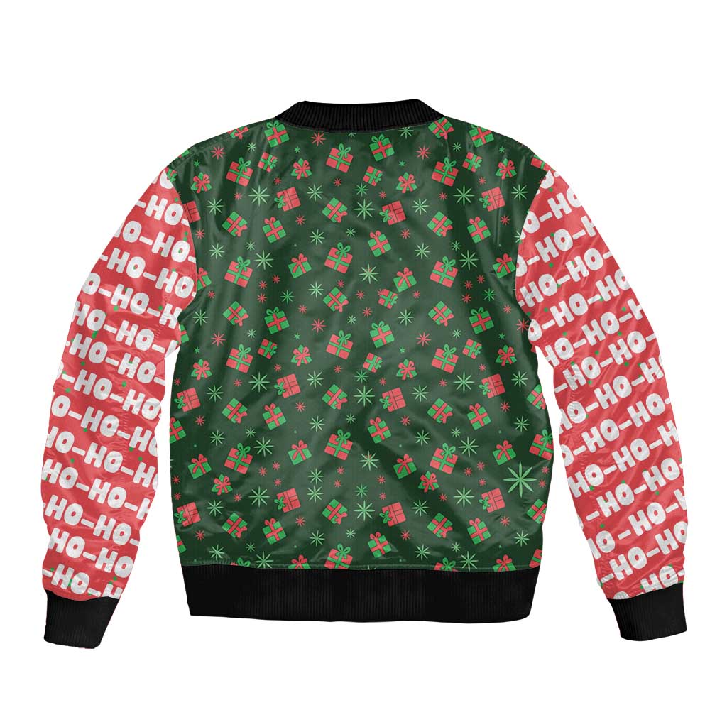 Go Jesus It's Your Birthday Christmas Bomber Jacket with Presents and Festive Pattern - Wonder Print Shop
