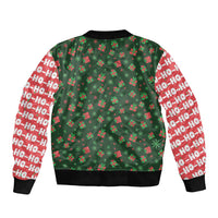 Go Jesus It's Your Birthday Christmas Bomber Jacket with Presents and Festive Pattern - Wonder Print Shop