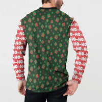Go Jesus It's Your Birthday Christmas Button Sweatshirt with Presents and Festive Pattern - Wonder Print Shop