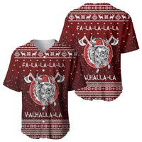 Vikings Fa La La La Christmas Baseball Jersey Xmas Holiday Patterns - Wonder Print Shop