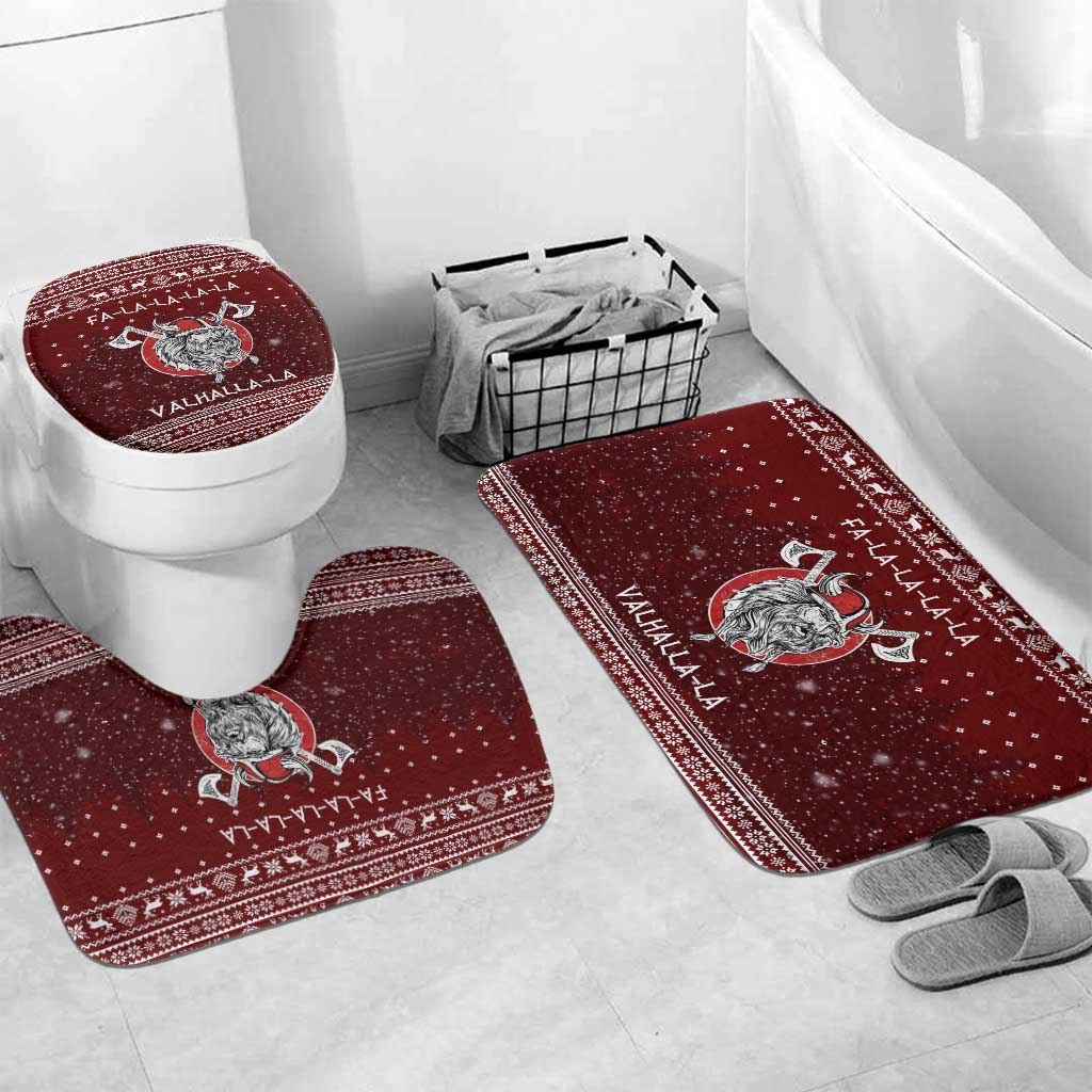 Vikings Fa La La La Christmas Bathroom Set Xmas Holiday Patterns - Wonder Print Shop