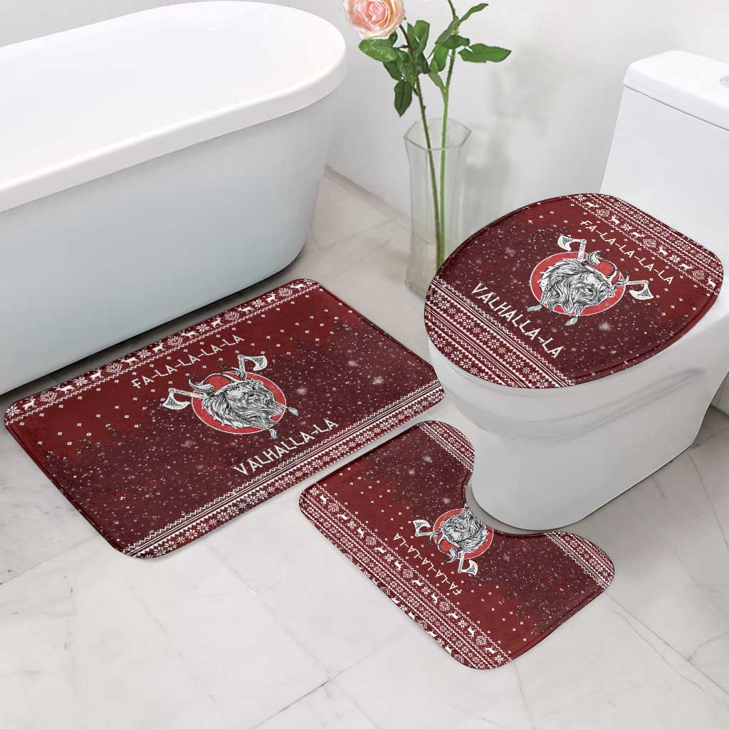 Vikings Fa La La La Christmas Bathroom Set Xmas Holiday Patterns - Wonder Print Shop