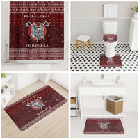 Vikings Fa La La La Christmas Bathroom Set Xmas Holiday Patterns - Wonder Print Shop