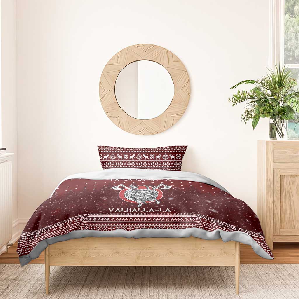 Vikings Fa La La La Christmas Bedding Set Xmas Holiday Patterns - Wonder Print Shop