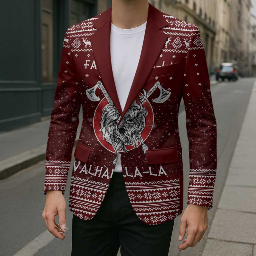 Vikings Fa La La La Christmas Blazer Xmas Holiday Patterns - Wonder Print Shop