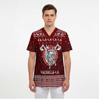 Vikings Fa La La La Christmas Scrub Top Xmas Holiday Patterns - Wonder Print Shop