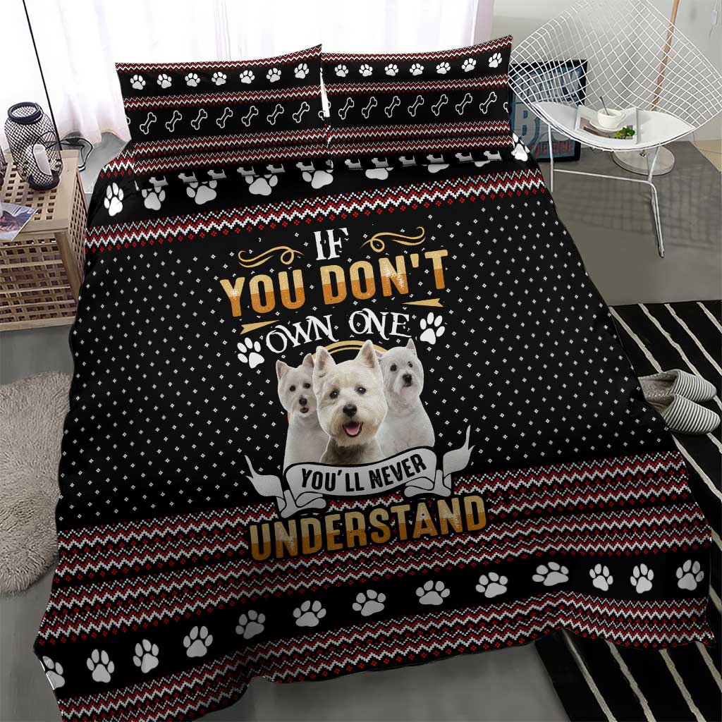 West Highland White Terrier Christmas Bedding Set Xmas Holiday Patterns - Wonder Print Shop